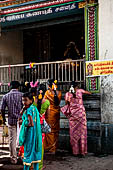 Worship and puja offerings inside the Swamimalai temple. 